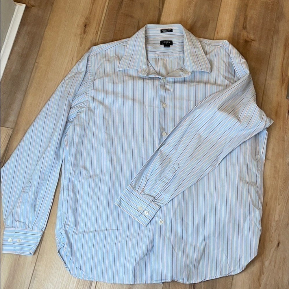 EUC Jcrew men’s striped button down shirt.​​​​​​​​​​​​​​